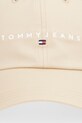 Tommy Jeans Καπέλο με γείσο ανδρικό βαμβακερό AM0AM14198 μπεζ SS26