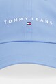 Tommy Jeans Καπέλο με γείσο ανδρικό βαμβακερό AM0AM14198 μπλε SS26