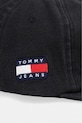 Tommy Jeans καπέλο με γείσο ανδρικό βαμβακερό AM0AM14207 μαύρο SS26