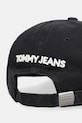 Αξεσουάρ Tommy Jeans καπέλο με γείσο ανδρικό βαμβακερό AM0AM14207 μαύρο
