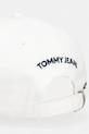 Kiegészítők Tommy Jeans baseball sapka férfi pamut AM0AM14266 fehér