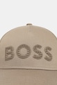 BOSS Green czapka z daszkiem męska bawełniana Golf 50560379 beżowy SS26