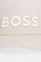 BOSS czapka z daszkiem bawełniana Boss 50556418 beżowy SS26