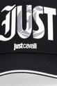 Just Cavalli czapka baseballowa męska bawełniana 80QAZK80.ZG318 czarny SS26