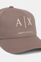 Armani Exchange czapka bejsbolówka męska bawełniana XM002696.AF15502 brązowy SS26