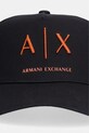Armani Exchange bejzbalová čiapka pánska bavlnená XM002696.AF15502 čierna SS26