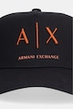 Armani Exchange bejzbalová čiapka pánska bavlnená XM002696.AF15502 čierna SS26