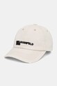 Karl Lagerfeld Jeans czapka z daszkiem męska bawełniana beżowy B2M33012