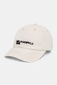 Karl Lagerfeld Jeans czapka z daszkiem męska bawełniana beżowy B2M33012