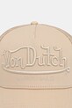 Von Dutch czapka z daszkiem męska bawełniana VD.1.CB.EMB beżowy SS26