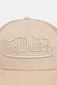 Von Dutch czapka z daszkiem męska bawełniana VD.1.CB.EMB beżowy SS26