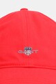 Gant czapka z daszkiem bawełniana 9901311 czerwony SS26