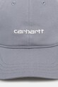 Carhartt WIP Canvas Script Cap czapka bejsbolowa bawełniana męska I028876.1SFXX niebieski SS26