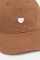 Carhartt WIP Heart Metal Cap czapka bejsbolówka bawełniana męska I036302.3QGXX brązowy SS26