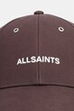 AllSaints czapka bejsbolówka męska bawełniana 29M014XE brązowy SS26