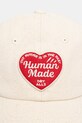 Human Made czapka bejsbolówka bawełniana damska HM31GD018 beżowy SS26