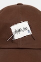 Ader Error czapka z daszkiem bawełniana męska BN23FYHW0201BR brązowy SS26