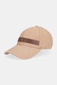 Karl Lagerfeld czapka z daszkiem bawełniana K/AUTOGRAPH aplikacja beżowy B1W33010