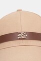 Karl Lagerfeld czapka z daszkiem bawełniana K/AUTOGRAPH B1W33010 beżowy SS26
