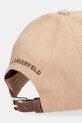Akcesoria Karl Lagerfeld czapka z daszkiem bawełniana K/AUTOGRAPH B1W33010 beżowy