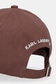 Akcesoria Karl Lagerfeld czapka z daszkiem bawełniana K/SIGNATURE B1W33009 brązowy