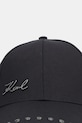 Karl Lagerfeld czapka z daszkiem bawełniana K/SIGNATURE B1W33012 czarny SS26