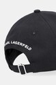 Doplňky Bavlněná baseballová čepice Karl Lagerfeld IKON B1W33019 černá