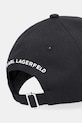 Doplňky Bavlněná baseballová čepice Karl Lagerfeld IKON B1W33019 černá