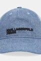 Karl Lagerfeld Jeans czapka z daszkiem B1W33053 niebieski SS26