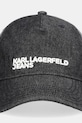 Karl Lagerfeld Jeans czapka z daszkiem jeansowa B1W33054 szary SS26