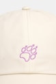 Jack Wolfskin czapka bejsbolowa bawełniana Celebrate The Paw A65772 beżowy SS26