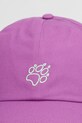 Jack Wolfskin czapka bejsbolowa bawełniana Celebrate The Paw A65772 fioletowy SS26