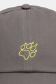 Jack Wolfskin czapka z daszkiem bawełniana Celebrate The Paw A65772 szary SS26