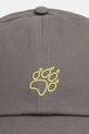 Jack Wolfskin czapka z daszkiem bawełniana Celebrate The Paw A65772 szary SS26