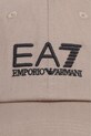 EA7 Emporio Armani czapka z daszkiem bawełniana AF15502.7X000592 beżowy SS26