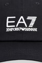 EA7 Emporio Armani czapka z daszkiem bawełniana AF15502.7X000592 czarny SS26