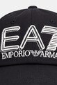 EA7 Emporio Armani czapka z daszkiem bawełniana AF15502.7X000597 czarny SS26