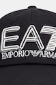EA7 Emporio Armani czapka z daszkiem bawełniana AF15502.7X000597 czarny SS26