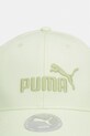 Puma czapka z daszkiem bawełniana Wardrobe Essential 026835 zielony SS26