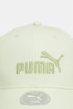 Puma czapka z daszkiem bawełniana Wardrobe Essential 026835 zielony SS26