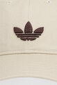 adidas Originals czapka z daszkiem bawełniana KC8036 beżowy SS26