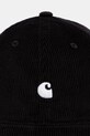 Carhartt WIP corduroy baseball cap Harlem Cap I036729.0D2XX black SS26