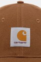 Carhartt WIP czapka z daszkiem bawełniana Canvas Cap I036653.HZXX brązowy SS26