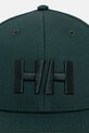 Helly Hansen czapka baseballowa bawełniana 67648 zielony SS26