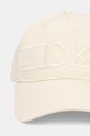 Calvin Klein καπέλο με γείσο βαμβακερό LV04D5084G μπεζ SS26