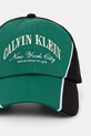 Calvin Klein czapka z daszkiem bawełniana LV04D5088G zielony SS26