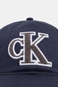 Calvin Klein czapka z daszkiem bawełniana LV04D5101G granatowy SS26