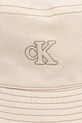 Calvin Klein καπέλο bucket βαμβακερό LV04F5062G μπεζ SS26