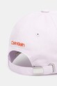 Akcesoria Calvin Klein czapka z daszkiem bawełniana LV04F5064G fioletowy
