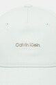 Calvin Klein czapka z daszkiem bawełniana LV04F5072G turkusowy SS26